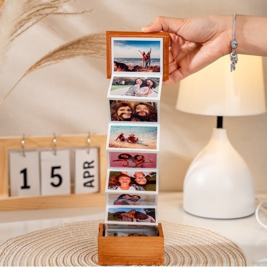 Pull Out Photo Album, Personalized Memory Box